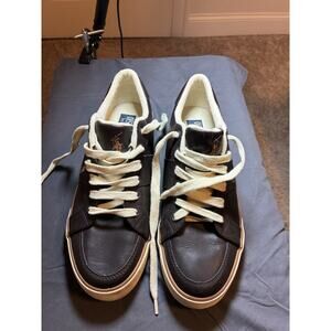 Polo Ralph Lauren Brisbanea Leather Lace Up Sneakers Men's Size 10 D Brown